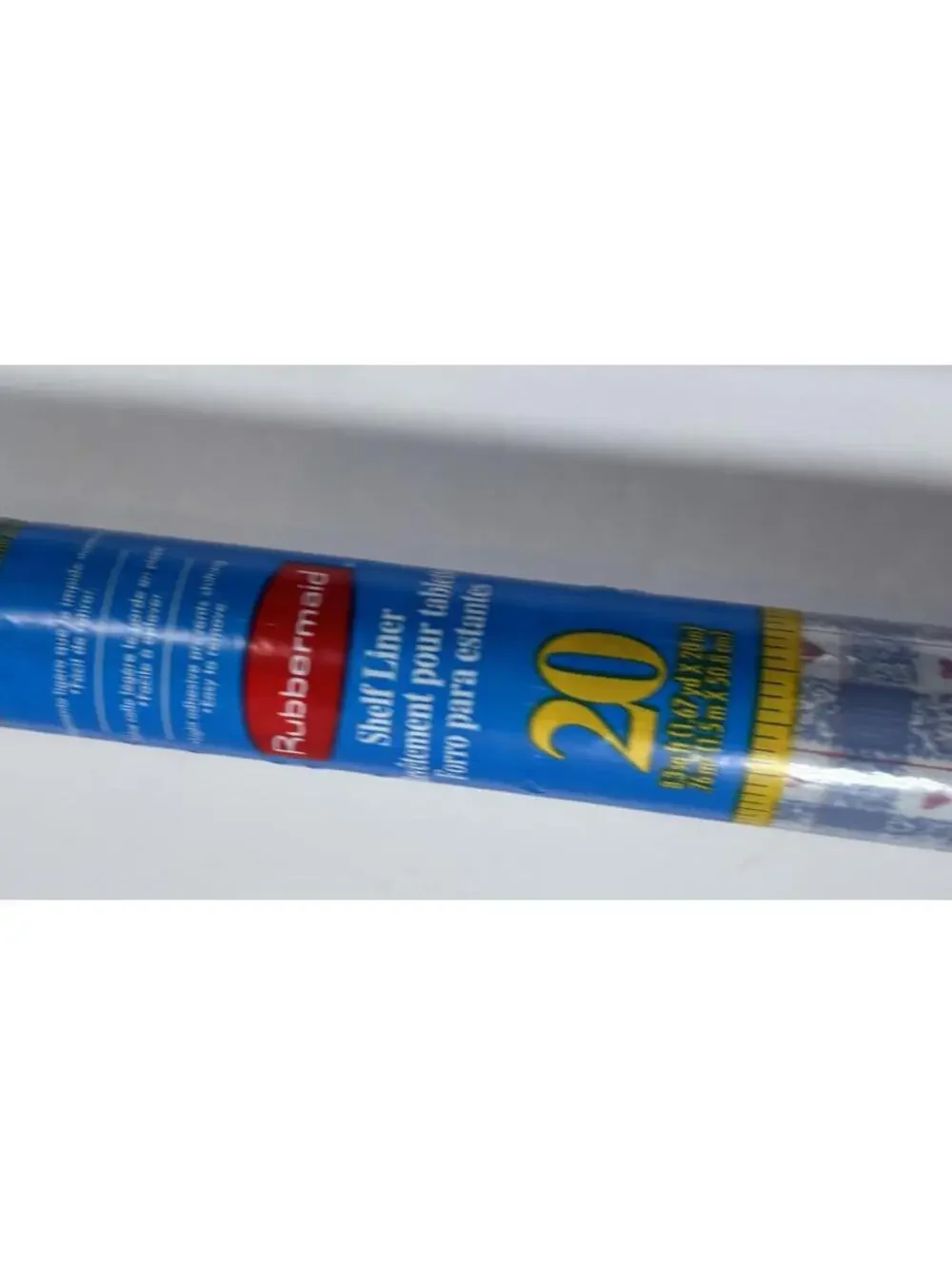 Set Of 2 Vintage Rubbermaid Shelf Drawer Liner Blue Plaid Hearts 8.3 Sq Ft New